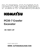 Komatsu PC30-7 Crawler Excavator Parts Manual SN 18001-UP PDF
