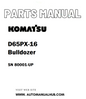 Komatsu D65PX-16 Bulldozer Parts Manual SN 80001-UP - PDF