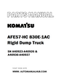 Komatsu AFE57-HC 830E-1AC Rigid Dump Truck Parts Manual SN A40923-A40926 & A40936-A40937 - PDF