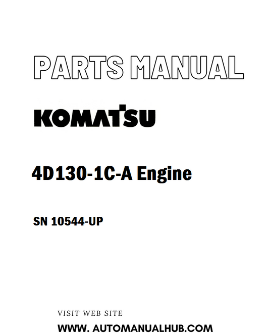 Komatsu 4D130-1C-A Engine Parts Manual SN 10544-UP - PDF
