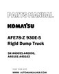 Komatsu AFE78-Z 930E-5 Rigid Dump Truck Parts Manual SN A40095-A40096, A40101-A40102 - PDF