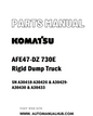 Komatsu AFE47-DZ 730E Rigid Dump Truck Parts Manual SN A30418-A30426 & A30429-A30430 & A30433 - PDF 