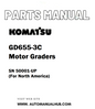 Komatsu GD655-3C Motor Graders Parts Manual SN 50001-UP (For North America) - PDF