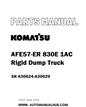 Komatsu AFE57-ER 830E 1AC Rigid Dump Truck Parts Manual SN A30624-A30629 - PDF 