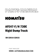 Komatsu AFE47-F/H 730E Rigid Dump Truck Parts Manual SN 32614-32615 - PDF 