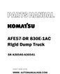 Komatsu AFE57-DR 830E-1AC Rigid Dump Truck Parts Manual SN A30540-A30541 - PDF 