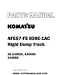 Komatsu AFE57-FE 830E-1AC Rigid Dump Truck Parts Manual SN A30656, A30666-A30668 - PDF 