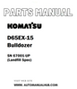 Komatsu D65EX-15 Bulldozer Parts Manual SN 67001-UP (Landfill Spec) - PDF