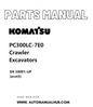 Komatsu PC300LC-7E0 Crawler Excavators Parts Manual SN 50001-UP (ecot3) PDF
