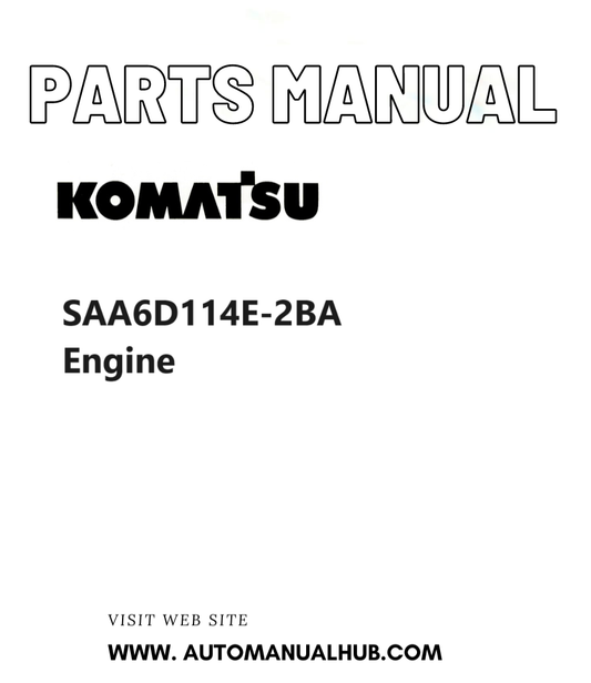 Komatsu SAA6D114E-2BA Engine Parts Manual PDF