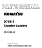 Komatsu D755-3 Crawler Loaders Parts Manual SN 7001-UP - PDF