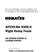 Komatsu AFE59-BA 930E-4 Rigid Dump Truck Parts Manual SN A30680-A30681 & A30688-A30690  - PDF 