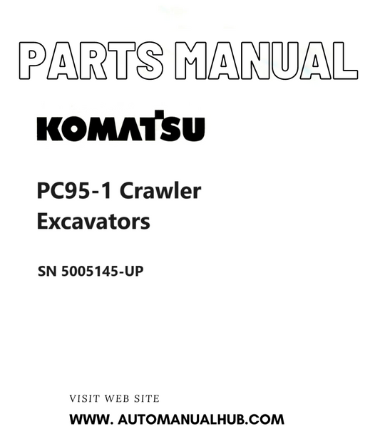 Komatsu PC95-1 Crawler Excavators Parts Manual SN 5005145-UP PDF