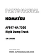 Komatsu AFE47-HA 730E Rigid Dump Truck Parts Manual SN A30680 - PDF
