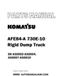 Komatsu AFE84-A 730E-10 Rigid Dump Truck Parts Manual SN A50002-A50004, A50007-A50019 - PDF 