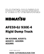 Komatsu AFE59-GJ 930E-4 Rigid Dump Truck Parts Manual SN A31968, A31971-A31973 - A31994-A31995 - PDF 