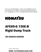 Komatsu AFE69-G 730E-B Rigid Dump Truck Parts Manual SN A40035-A40040 - PDF 