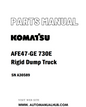 Komatsu AFE47-GE 730E Rigid Dump Truck Parts Manual SN A30589 - PDF