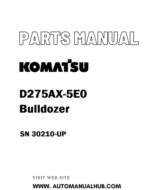 Komatsu D275AX-5E0 Bulldozer Parts Manual SN 30210-UP - PDF
