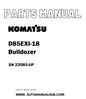 Komatsu D85EXI-18 Bulldozer Parts Manual SN 22083-UP - PDF