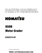Komatsu 850B Motor Grader Parts Manual U202575-UP - PDF 