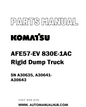 Komatsu AFE57-EV 830E-1AC Rigid Dump Truck Parts Manual SN A30635, A30641-A30643 - PDF 