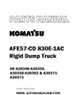 Komatsu AFE57-CD 830E-1AC Rigid Dump Truck Parts Manual SN A30348-A30350, A30358-A30362 & A30371-A30373 - PDF 