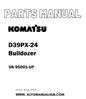 Komatsu D39PX-24 Bulldozer Parts Manual SN 95001-UP - PDF