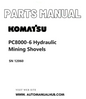 Komatsu PC8000-6 Hydraulic Mining Shovels Parts Manual SN 12060 PDF