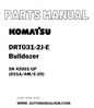 Komatsu DRT031-2J-E Bulldozer Parts Manual SN 42001-UP (D31A/AM/E-20) - PDF