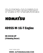 Komatsu 4D95S-W-1G-T Engine Parts Manual SN 23318-UP (Trimming Dozer) - PDF