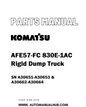 Komatsu AFE57-FC 830E-1AC Rigid Dump Truck Parts Manual SN A30651-A30653 & A30662-A30664 - PDF 