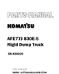 Komatsu AFE77J 830E-5 Rigid Dump Truck Parts Manual SN A50026 - PDF