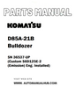 Komatsu D85A-21B Bulldozer Parts Manual SN 36537-UP (Custom S6D125E-2 (Emission) Eng. Installed) - PDF