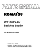 Komatsu WB150PS-2N Backhoe Loader Parts Manual SN A70001-A70009 PDF