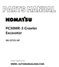 Komatsu PC30MR-3 Crawler Excavator Parts Manual SN 32725-UP PDF