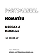 Komatsu D155AX-3 Bulldozer Parts Manual SN 60001-UP - PDF
