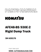 Komatsu AFE48-BS 930E-2 Rigid Dump Truck Parts Manual SN A30176 - PDF 