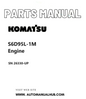 Komatsu S6D95L-1M Engine Parts Manual SN 26330-UP PDF