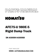 Komatsu AFE75-U 980E-5 Rigid Dump Truck Parts Manual SN A50064-A50068 - PDF 