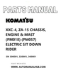Komatsu XXC-4, ZA-15 CHASSIS, ENGINE & MAST (PM018) (PM057) ELECTRIC SIT DOWN RIDER Parts Manual SN 300001, 320001, 360001 PDF