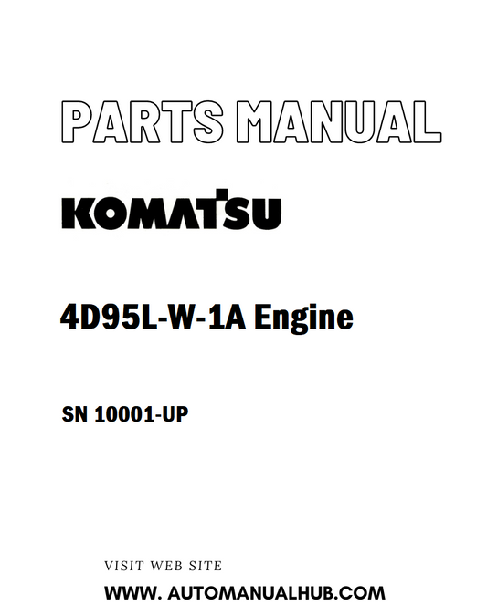 Komatsu 4D95L-W-1A Engine Parts Manual SN 10001-UP - PDF