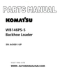 Komatsu WB146PS-5 Backhoe Loader Parts Manual SN A43001-UP PDF