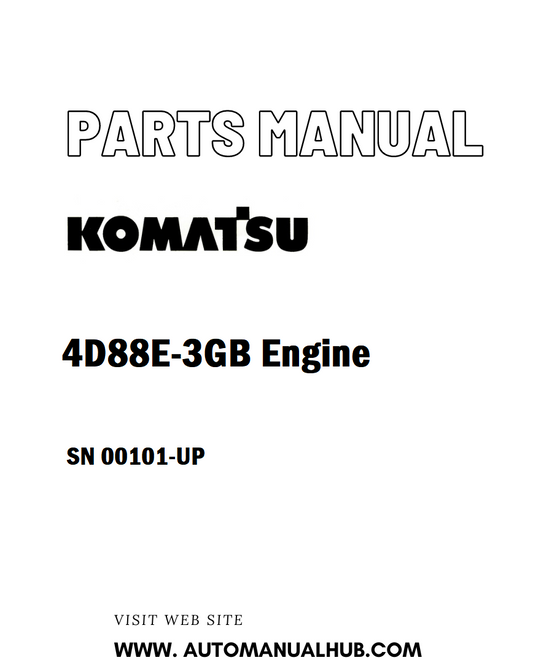 Komatsu 4D88E-3GB Engine Parts Manual SN 00101-UP - PDF