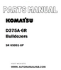 Komatsu D375A-6R Bulldozers Parts Manual SN 65001-UP - PDF 