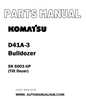 Komatsu D41A-3 Bulldozer Parts Manual SN 6001-UP (Tilt Dozer) - PDF