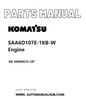 Komatsu SAA6D107E-1KB-W Engine Parts Manual SN 30909615-UP PDF