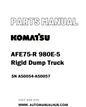 Komatsu AFE75-R 980E-5 Rigid Dump Truck Parts Manual SN A50054-A50057 - PDF 