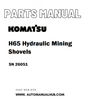 Komatsu H65 Hydraulic Mining Shovels Parts Manual SN 26051 - PDF