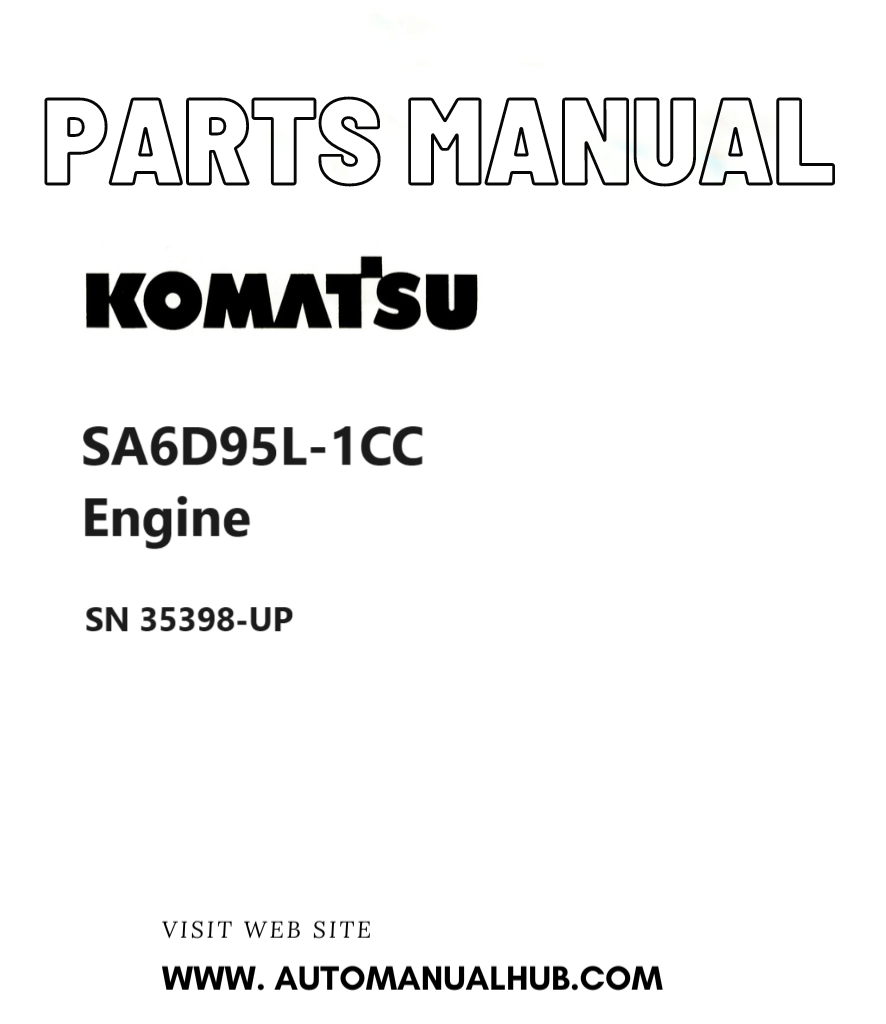 Komatsu SA6D95L-1CC Engine Parts Manual SN 35398-UP PDF